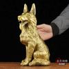 Adornos de Perro Lobo de Latón Puro Adornos de Artesanía de Perro de los Doce Signos del Zodíaco Adornos de Perro de Cobre