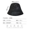 Sombrero de pescador de punto hueco de color sólido estilo japonés para mujer, sombrero de protección solar de ala ancha para primavera y verano, sombrero de ala para adelgazar la cara