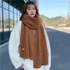 Fábrica de Origen Bufanda de Punto Grueso de Lana Estilo Coreano para Mujer, Bufanda Gruesa Cálida de Invierno para Estudiantes y Parejas, Al por Mayor en Stock