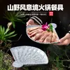 Segredos da Montanha Hot Pot Padrão Pedra Prato de Carne Floco de Neve Prato de Carne Artístico em Forma de Leque Louça Comercial de Melamina Prato de Acompanhamento