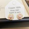 Aretes Retro de Aceite Difuminado de Perla de Agua Dulce para Mujer Diseño Nicho de Alta Gama Exquisitos Lujo Accesible Aretes Elegantes Aretes