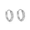 Brincos de Estrela de Cinco Pontas com Fileira de Diamantes em Prata Esterlina S925 para Mulheres, Simples, Modernos, Brincos de Luxo Acessível, Brincos Versáteis para Dormir Sem Tirar
