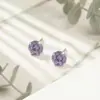 Aretes redondos de plata pura 999 para mujer, aretes de lujo ligero de alta gama, aretes de plata pura estilo dopamina dulces y delicados al por mayor