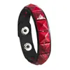 16 estilos de pulseras punk cool callejeras europeas y americanas personalizadas para discotecas, de color oscuro, con remaches cuadrados, para parejas, en combinación de cuero