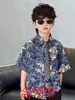 Camisas de Manga Corta para Niños, Camisas Casuales de Verano, Estampado de Playa, Moda Hawaiana Fresca, Artículos de Moda de una Pieza