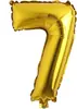 Ventas Directas de Fábrica Globo de Película de Aluminio Dorado de 16 pulgadas Globo Numérico Globo de Letra Set de Globos