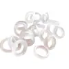 Anillo de ágata natural para accesorios de mano de jade Hanfu DIY, anillo liso de calcedonia helada de alta calidad, disponible para venta al por mayor