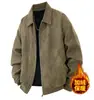 Chaqueta de gamuza de moda transfronteriza para hombre, a prueba de viento, resistente al desgaste, corte holgado, estilo hombro caído, a la moda, talla grande, con cuello de solapa y cremallera