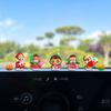 Enfeites de carro fofos para meninas ricas, decorações para tela de navegação do console do carro, desenho animado do deus da riqueza, pequenos enfeites