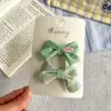 Pinzas para el pelo de cuadros frescas y sencillas estilo coreano para niños, Gomas para el pelo de lazo, Pasadores laterales para niñas dulces, Accesorios para el pelo de coleta