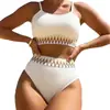 Biquíni de Moda 2024 Peça Única Sem Mangas Estilo Europeu e Americano, Essencial para Fontes Termais e Férias, Moda Praia