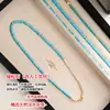 Collar de Perlas de Agua Dulce Natural Turquesa con Cuentas Accesorios Cadena para Clavícula de Mujer Cadena de Collar de Nicho de Lujo Ligero Joyería