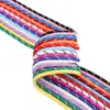 Cuerda de Poliéster Colorida de 5 mm con Núcleo Envuelto Cuerda Redonda Resistente al Desgaste Cuerda para Atar DIY Cuerda para Tejer Hecho a Mano Colgante Creativo para Llavero