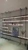 Estante de Almacenamiento de Aleación de Aluminio, Estante de Exhibición de Aleación de Aluminio, Columna Colgante de Piso a Techo Estilo Minimalista Estante Colgante Estante de Almacenamiento.