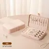 Exquisita caja de almacenamiento de joyería de lujo ligero, gran capacidad, para collares, aretes, anillos, accesorios de mano dorados, almacenamiento en caja de joyería