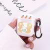 Funda protectora para Airpods 1/2 generación de oso para auriculares Apple Pro3 generación, carcasa transparente flexible con pegamento, linda carcasa de TPU.