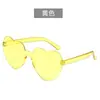 Gafas de Sol Corazón de Personalidad de Moda Calle Hip Hop Color Gelatina Fiesta Amor Gafas de Sol Fotografía Gafas de Sol Gemelas