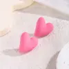Pendientes de Celebridad de Internet Europeos y Americanos Moda Ins Diseño Simple Corazón de Melocotón Forma de Corazón Pendientes Retro Elegantes Versátiles para Mujer