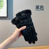 Guantes de Invierno Cálidos para Esquí Simples de Moda Nueva Lindas Orejitas Pantalla Táctil con Forro Polar Guantes de Esquí para Exterior