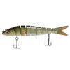 Isca de Pesca Artificial Multi-Seções 8 Segmentos 13.7Cm/23G Gancho Duplo Isca Dura Realista Equipamento de Pesca Liquidação