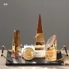 Ornamento Criativo Moderno Nórdico de Freixo, Bola de Espinhos de Cristal Cruzada para Sala de Estar, Armário de Vinho, Decoração de Casa e Exposição em Showroom