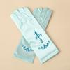 Transfronterizo Europeo y Americano Más Vendido Estampado Hielo y Nieve Elsa Niños Actuación Escénica Príncipe Princesa Vestido Accesorios Guantes de Satén