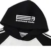 Sudadera con capucha de marca nacional de moda, estilo retro americano de tres rayas, para hombre y mujer, estilo callejero de primavera y otoño, holgada, talla grande, top para pareja