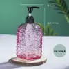 Botella de Jabón de Manos, Champú, Acondicionador, Gel de Ducha, Loción de 450ml Estilo Europeo con Rayas de Colores para Uso en Hoteles y Casas de Huéspedes