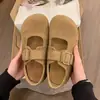 Sapatos Femininos Mary Jane Tendência Nicho Feio-Fofo, Sapatos Retrô Bico Largo com Fivela, Novo Estilo Primavera, Aumenta a Altura, Versáteis Sapatos Tipo Birkenstock 2026