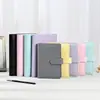 Papelería Transfronteriza Desmontable A5 Macarrón Cubierta para Cuaderno de Hojas Sueltas Pu 6 Agujeros Planificador de Cuaderno de Hojas Sueltas con Hebilla Magnética