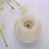 Punto Tejido a Mano Hueco Color Natural Algodón Nacional Puro Cuerda Bola de Cuerda de Algodón Nacional Pura Envuelto con Cuerda de Arroz Dumpling Etiqueta de Amarre de Cuerda Cuerda de Cordón