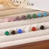 Aretes de Cerámica con Cuentas de Ágata Natural, Frescos y Sencillos, Aretes de Cerámica Dulces y con Estilo, Tachuelas de Cerámica Únicas y Elegantes