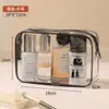 Bolsa de Higiene Pessoal à Prova d'Água, Bolsa de Armazenamento de Cosméticos de Viagem de Grande Capacidade, Bolsa de Higiene Pessoal Portátil de PVC Transparente de Alta Qualidade para Mulheres