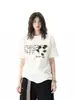 Camisetas de Verano Americanas de Calle Sueltas de Manga Corta para Hombres y Mujeres, Bonitos Tops Casuales de Nicho para Parejas de Media Manga Tendencia