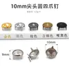 Clavos Redondos con Punta de Cobre de Cuatro Puntas de Venta Caliente, Clavos Metálicos con Punta Estilo Punk, Remaches Decorativos para Zapatos, Botas y Artículos de Cuero, Suministro Mayorista