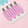 Paquete de 4 Horquillas Sin Costuras para Niños ~ Sencillo Tocado para Bebé Pinza Lateral Flequillo Pinza Lateral Pinza de una Palabra Pinza de Pico de Pato