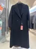 Abrigo de Lana Otoño/Invierno 2026, Lana de Doble Cara, Cálido de Doble Cara, Chaqueta Nueva de Lana con Cuello de Traje para Mujer, Lana Media
