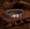 Pulseira de mantra de seis caracteres para homens, joia de nicho personalizada estilo chinês retrô novo, design versátil para mulheres, acessório de presente de alta qualidade