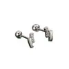 Aretes de Sonrisa Aretes Curvos de Doble Fila para Mujer, Simples y Versátiles, No Necesitas Quitártelos al Dormir, Simples, Compactos, Estilo Fresco, Aretes Versátiles