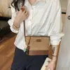 Bolso de Hombro Tejido a Rayas Arcoíris Nuevo 2026 Transfronterizo para Mujer, Bolso Cubo Estilo Vacaciones, Bolso Cruzado de Moda para el Trabajo