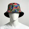 Sombrero de Pescador con Estampado de Bandera Sudafricana, Sombrero de Sol Reversible para Hombres y Mujeres, Elegante Sombrero de Cubo para Exteriores para Festivales y Eventos