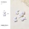 Liga de Zinco Fofa Desenho Animado Joias para Nail Art Cor Popular da Internet Tinta Spray Urso Coelho Rosa Decoração de Nail Art Acessórios