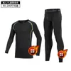 Ropa abrigada forrada de polar ropa interior para hacer ejercicio ropa de otoño para hombre traje deportivo mallas ropa para correr en invierno entrenamiento de baloncesto