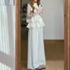 Conjunto de Verano 2026 Nuevo Estilo de Alta Gama: Conjunto de Dos Piezas Elegante y Moderno: Top Blanco sin Mangas + Pantalones