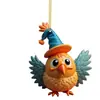 Colgante de pavo para Año Nuevo Transfronterizo Colgante para Árbol de Navidad Colgante para Coche Decoración de Árbol de Navidad Asiento Trasero del Coche