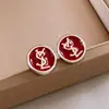 Brincos de Letra com Zircônia e Pérola Agulha de Prata, Elegantes e Versáteis, Brincos Estilo Chanel, Brincos da Moda de Luxo Leve de Alta Qualidade Atacado