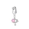 Unhas de Umbigo de Lua Colorida Transfronteiriça Atacado E-Commerce Novo Europeu e Americano Pingentes de Borboleta Sem Piercing Joias de Argola de Umbigo