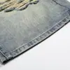 Jeans Cropped Reto Rasgado de Verão para Homens, Lavagem Vintage e Desgastado, Shorts Largos Tendência Street Style Hip-Hop