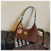 Bolso de Hombro Único para Mujer con Patrón de Diamantes Simple Retro Estilo Coreano Moda Versátil Chic Nicho Sensación de Alta Gama Cadena Bolso Cruzado para Mujer