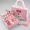 Set de 18 Piezas de Bolso Infantil Caja de Regalo Accesorios para el Cabello Estilo Coreano Pasadores Accesorios para el Cabello de la Princesa Corona Lazos Lindos Nuevo Estilo 2024